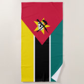 Serviette De Plage Drapeau du Mozambique (drapeau national) (Afrique) (Devant)