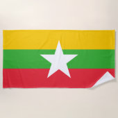 Serviette De Plage Drapeau du Myanmar (Devant)