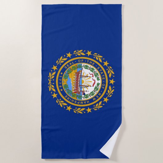 Serviette De Plage Drapeau du New Hampshire (Devant)