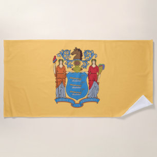 Serviette De Plage Drapeau du New Jersey