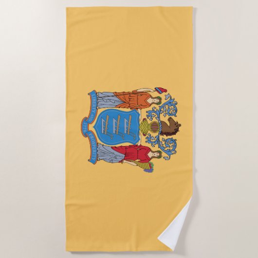 Serviette De Plage Drapeau du New Jersey (Devant)