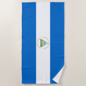 Serviette De Plage Drapeau du Nicaragua (Devant)