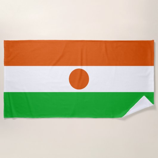Serviette De Plage Drapeau du Niger (Devant)