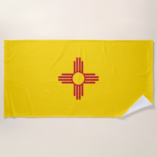 Serviette De Plage Drapeau du Nouveau Mexique (Devant)