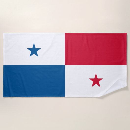 Serviette De Plage Drapeau du Panama (Devant)