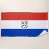 Serviette De Plage Drapeau du Paraguay (Devant)