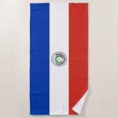 Serviette De Plage Drapeau du Paraguay (Devant)