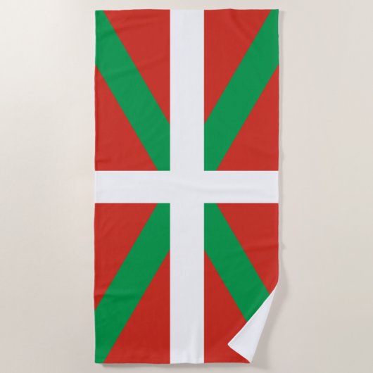 Serviette De Plage Drapeau du Pays basque (Devant)