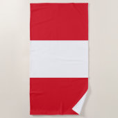 Serviette De Plage Drapeau du Pérou (Devant)