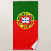 Serviette De Plage Drapeau du Portugal (Devant)