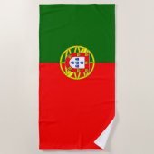 Serviette De Plage Drapeau du Portugal (Devant)