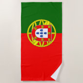 Serviette De Plage Drapeau du Portugal (Devant)