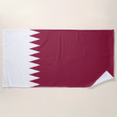 Serviette De Plage Drapeau du Qatar (Devant)