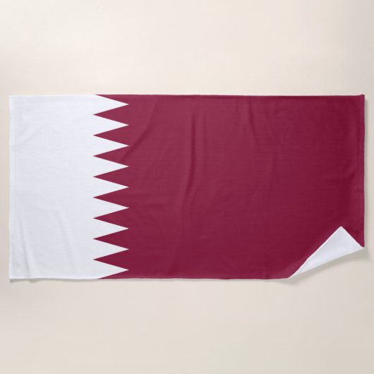 Serviette De Plage Drapeau du Qatar (Devant)