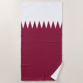 Serviette De Plage Drapeau du Qatar (Devant)