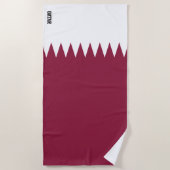 Serviette De Plage Drapeau du Qatar Splendide patriotique (Devant)