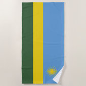 Serviette De Plage Drapeau du Rwanda (Devant)