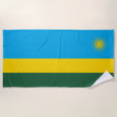 Serviette De Plage Drapeau du Rwanda (Devant)