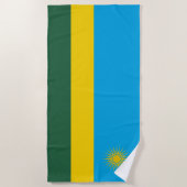 Serviette De Plage Drapeau du Rwanda (Devant)