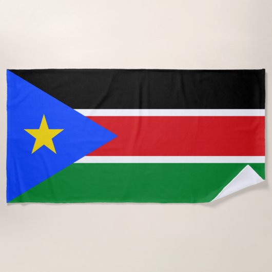Serviette De Plage Drapeau du Soudan du Sud (Devant)