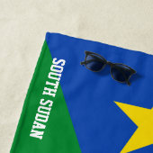 Serviette De Plage Drapeau du Sud-Soudan Splendide patriotique (En situation)