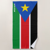 Serviette De Plage Drapeau du Sud-Soudan Splendide patriotique (Devant)