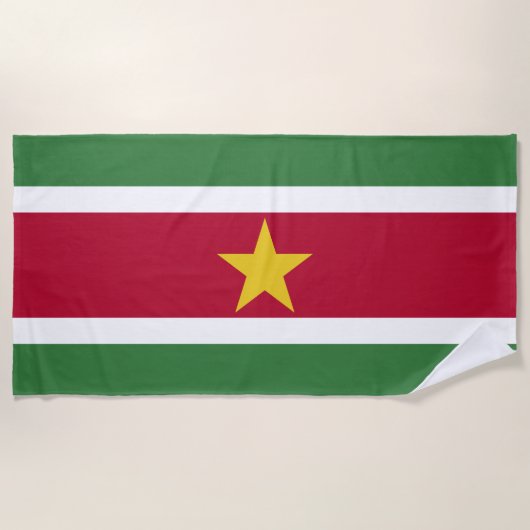 Serviette De Plage Drapeau du Suriname (Devant)