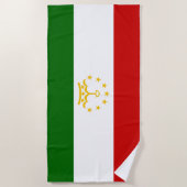 Serviette De Plage Drapeau du Tadjikistan (Devant)