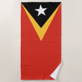 Serviette De Plage Drapeau du Timor oriental (Devant)