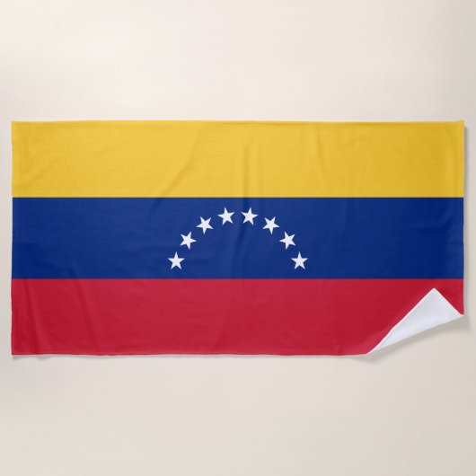 Serviette De Plage Drapeau du Venezuela (Devant)