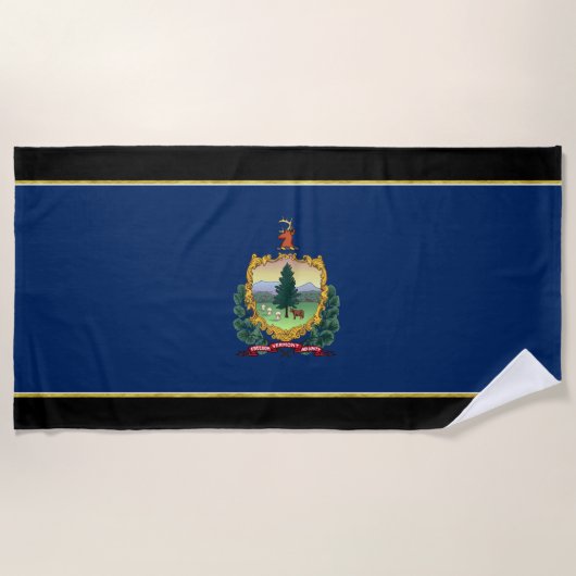 Serviette De Plage Drapeau du Vermont (Devant)