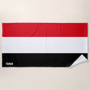 Serviette De Plage Drapeau du Yémen Splendide patriotique