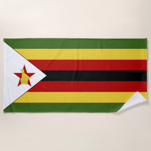 Serviette De Plage drapeau du Zimbabwe