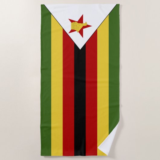 Serviette De Plage drapeau du Zimbabwe (Devant)