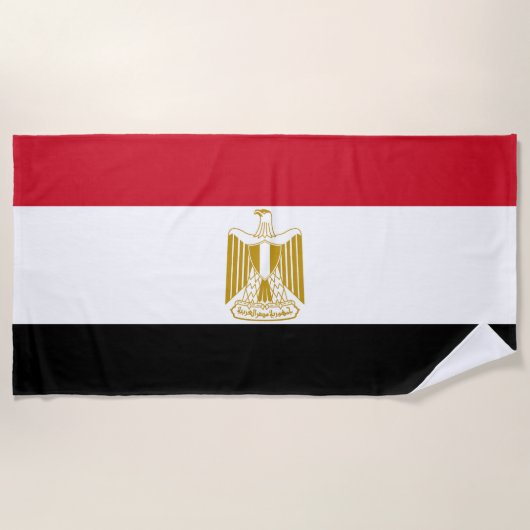 Serviette De Plage Drapeau Égypte (Devant)