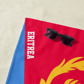 Serviette De Plage Drapeau Erythrée Splendide patriotique (En situation)