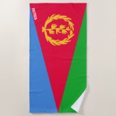 Serviette De Plage Drapeau Erythrée Splendide patriotique (Devant)