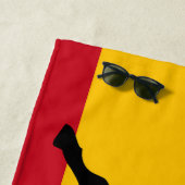 Serviette De Plage Drapeau espagnol avec taureau (En situation)