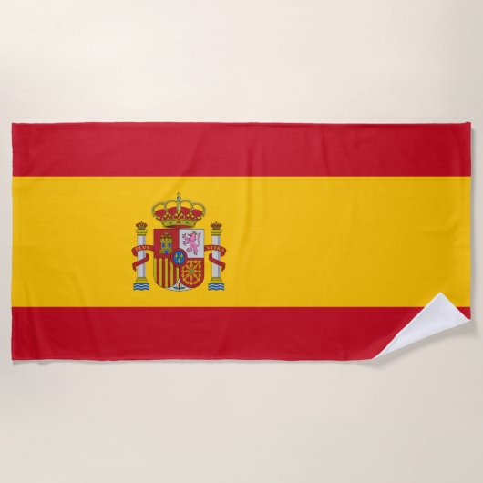 Serviette De Plage Drapeau espagnol (Espagne) (Devant)