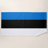 Serviette De Plage Drapeau estonien (Devant)
