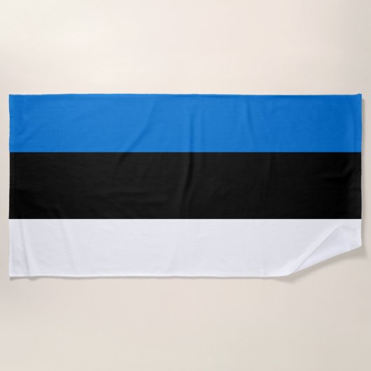 Serviette De Plage Drapeau estonien (Devant)