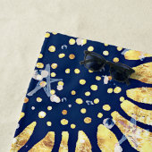 Serviette De Plage Drapeau et tournesols (En situation)