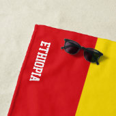 Serviette De Plage Drapeau Ethiopien Splendide Patriotique (En situation)