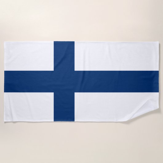 Serviette De Plage Drapeau Finlande (Devant)