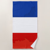 Serviette De Plage drapeau français (Devant)
