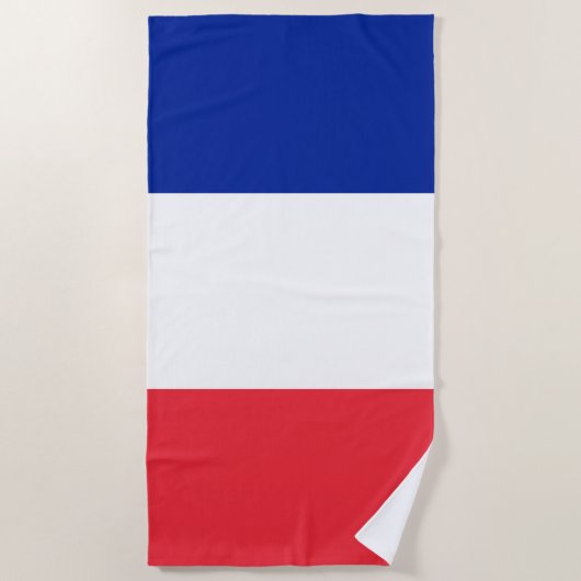 Serviette De Plage Drapeau français (France) (Devant)