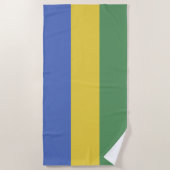Serviette De Plage Drapeau Gabon (Devant)