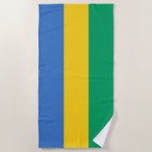 Serviette De Plage Drapeau Gabon (Devant)
