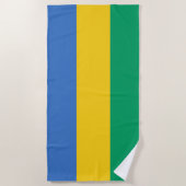 Serviette De Plage Drapeau gabonais (Gabon) (Devant)