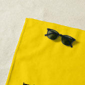 Serviette De Plage Drapeau Gadsden jaune classique Ne marchez pas sur (En situation)
